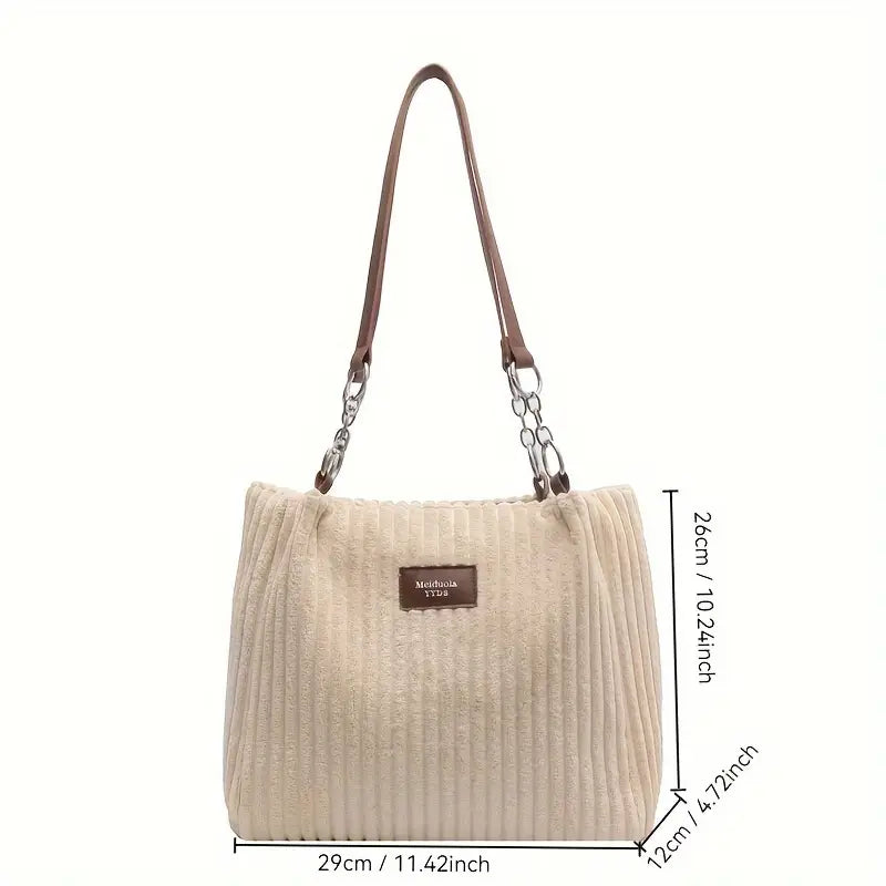 Sac fourre-tout en corduroy en coton