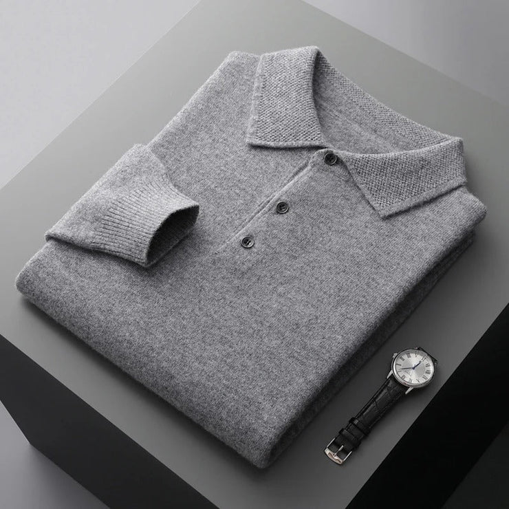 Ariello™ Maglione Polo in Cashmere per Uomo