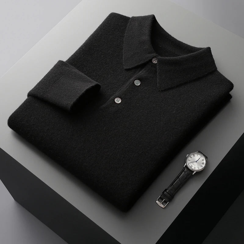 Ariello™ Maglione Polo in Cashmere per Uomo