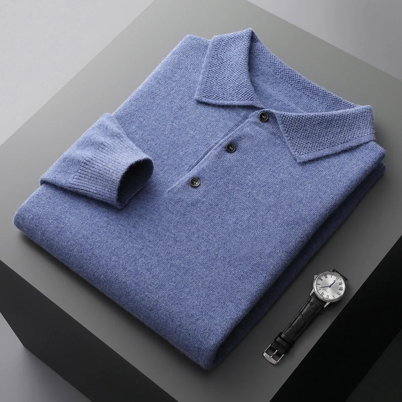 Ariello™ Maglione Polo in Cashmere per Uomo