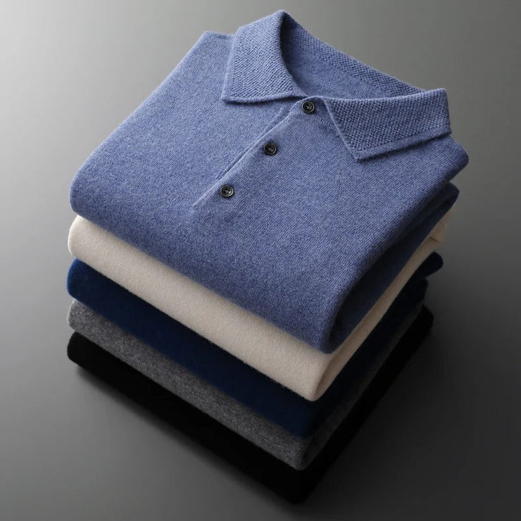 Ariello™ Maglione Polo in Cashmere per Uomo