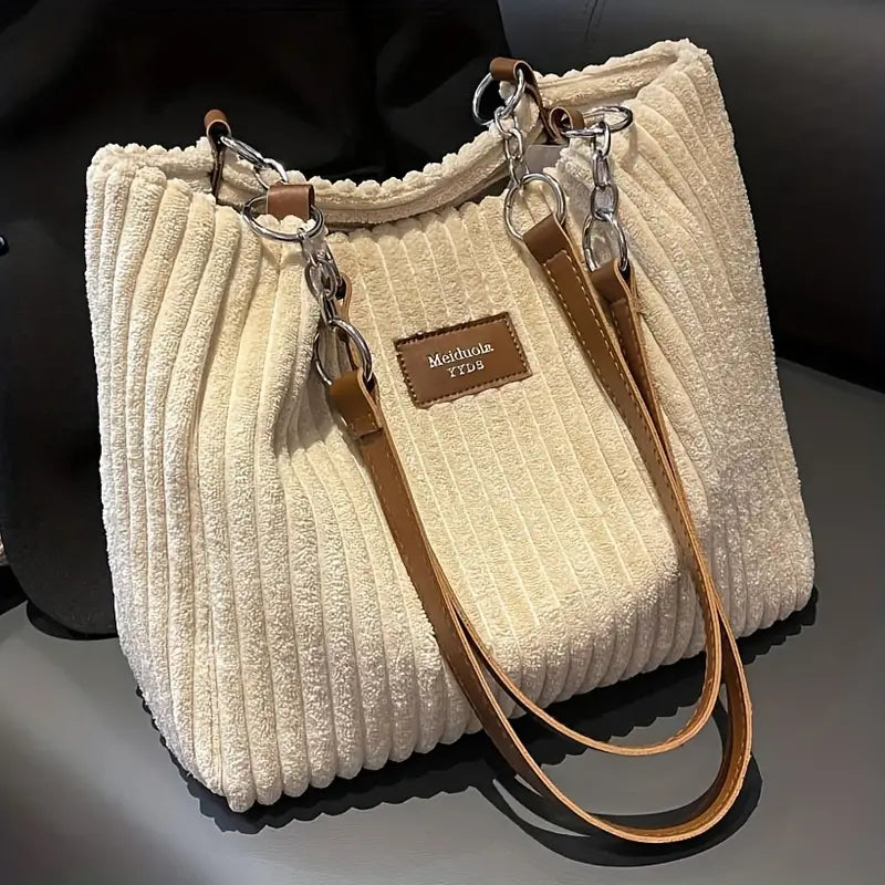 Sac fourre-tout en corduroy en coton