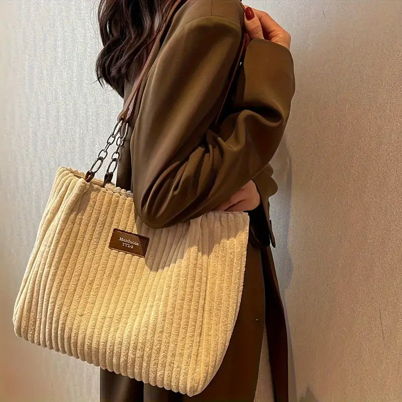 Sac fourre-tout en corduroy en coton