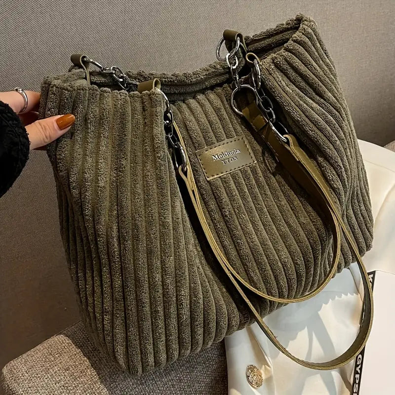 Sac fourre-tout en corduroy en coton